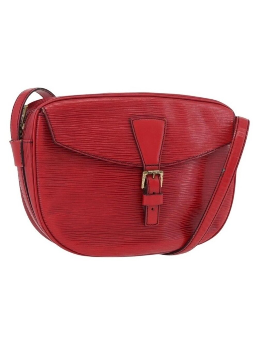 Authentic LOUIS VUITTON Epi Jeune Fille MM Shoulder Bag Red M52157 LV
